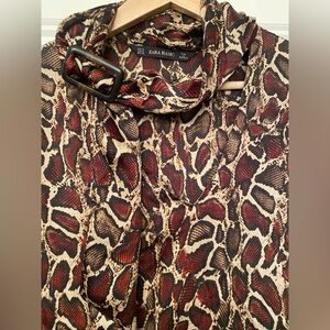 Zara Basic Leopard Print Dress